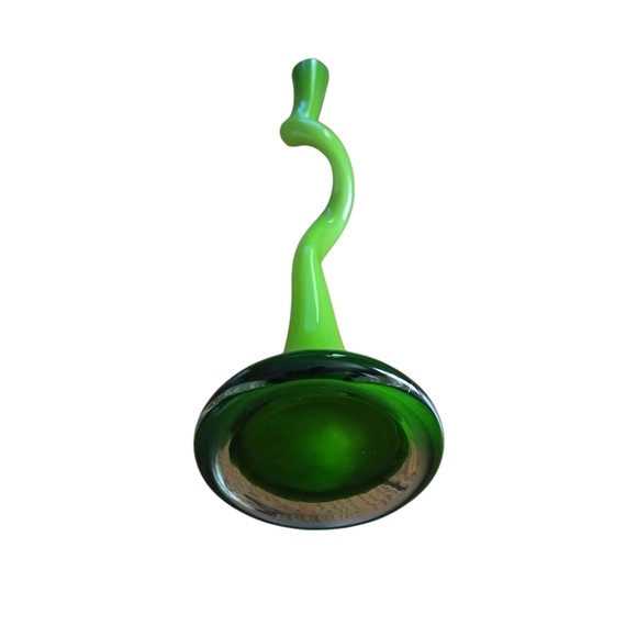 Vintage Norman Coppenhagen Green Swing Glass Vase - Picture 10 of 12